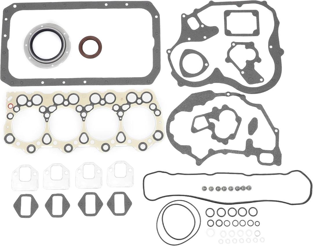 Cylinder Head Gasket Kit Engine Valve Gasket Set No.ME997429 for Mitsubishi 4D34 Rubber, Metal Black