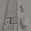 RedThunder K10 Wireless Gaming Keyboard and Mouse Combo, LED Backlit Rechargeable 3800mAh Battery, Mechanical Feel Anti-ghosting Keyboard + 7D 3200DPI Mice for PC Gamer (White)