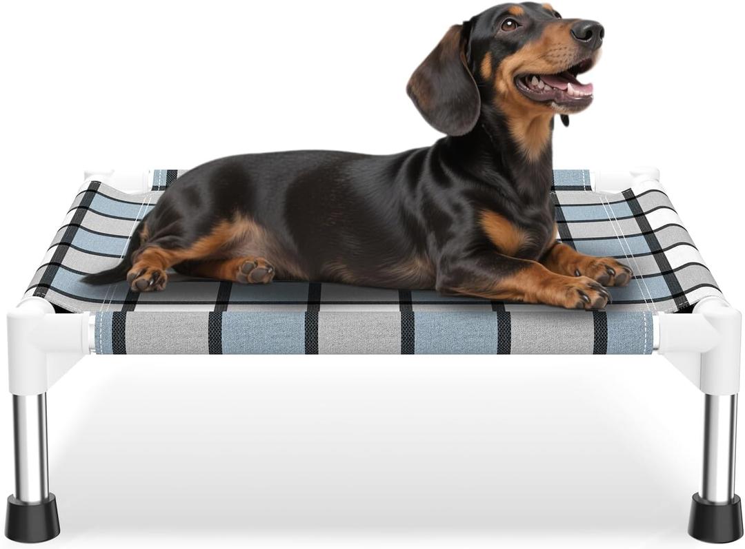 Caghash Elevated Outdoor Raised Dog Bed Outdoor Dogs Bed Lifted Pet Bed Dog Cot for Pet Taste Life, Start with A Pet Bed 20'' x 20'' x 6.5''