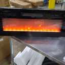 DWVO Modern TV Stand for 75 Inch TVs, Entertainment Center with LED Lights, TV Console with Storage Cabinets & Movable Partition for Living Room, Black