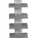 SEI Furniture 11- shelf Metal Spine Book Tower, Silver