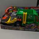 Maxx Action Large Motorized 19" Maxx Action Garbage Truck Toy Set with Lights and Sound Includes Dumpster, Trash Bin and Miniature Trash Pieces for Kids