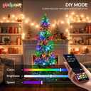 FANCILLUMA 7.5FT Prelit Christmas Tree with 350 LED Lights, App Controlled Artificial Christmas Tree with Multi-Color RGB Lights & Music Sync, Slim Pencil Christmas Tree for Home Christmas Decorations
