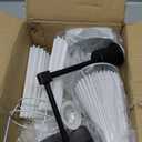 Wall Sconces Sets of 2, White Pleated Fabric lampshade Matte Black Wall Lamp, Column Bracket Wall Lighting, Bathroom Dresser Hardwired lamp Fixture, Applicable to Living Room, Bedroom and Dining Room| Black, 19.29 inches