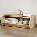 Stackable Multi-purpose Storage Boxes,Natural,31.5‘’L,Combination Cabinet