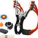 Outdoor recurve Slingshot High-Precision Hunting Slingshot, Powerful Professional Slingshot Frame, Suitable for Adults/Children, Outdoor Hunting with Rubber Band and Slingshot Bag