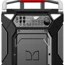 Monster Rockin’ Roller 360 Indoor/Outdoor Portable Bluetooth Speaker | Up to 240W of 360 Degree Sound & Up to 100 Hours of Playtime | Includes Microphone