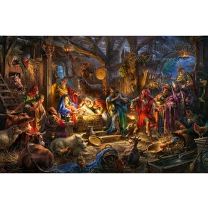 1008-piece Jigsaw Puzzle Advent Calendar featuring a nativity scene
