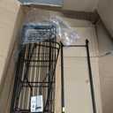 Adjustable Shower Caddy Hanging, Extended Length Organizer Over Shower Head, 3 Tier Long Neck Shower Rack with Soap Holder for Large Storage, Black