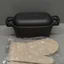 3.6QT Oval Dutch Oven for Bread Baking - Pre-Seasoned Cast Iron Sourdough Bread Pan with Lid