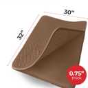 iPrimioJUMBO SIZE Cat Litter Trapper - EZ Clean (Brown/Tan) - 32 inches by 30 inches/Super BIG. Exclusive Water Proof Layer and Puppy Pad Option. Patent Pending.