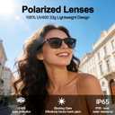 AI Smart Wireless Bluetooth Translation Glasses for Men/Women with Speakers/Bluetooth&140+ Languages Translation Sports/Travel/Drive/Busniess (MK3+AI+Color Change Lenses+Black+Adjustable)