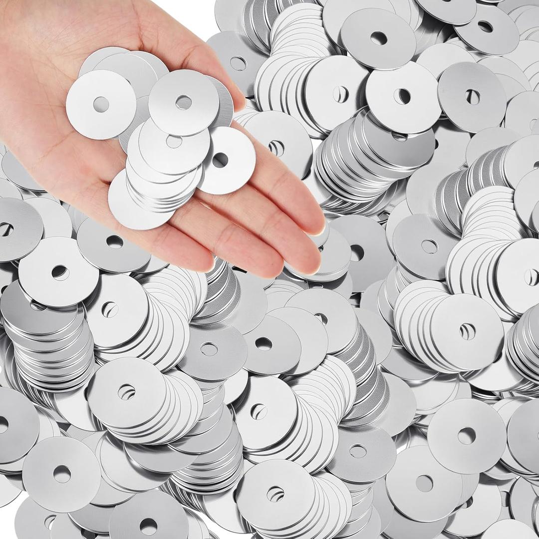 Yaocom 400 Pieces 1/4" x 1-1/4" Fender Washers Zinc Thickness 1 mm Fender Washers for Wood and Wet Environment