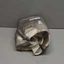 Foldable Laundry Hamper Basket with Collapsible Handle Cotton Rope Soft Woven Fabric Storage Organizer Clothes Toys Nursery Bedroom Dorm Space Saving Bin (White & Brown, 65L(19.7"D x 12.6"H))