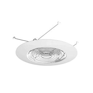 NICOR Lighting 6 inch White Recessed Shower Trim with Glass Fresnel Lens (17502)