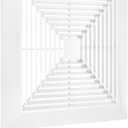 PATIKIL 14x14 Inch Bathroom Exhaust Fan Cover, ABS Plastic Fan Grille Air Conditioning Vent Cover with Springs for Square Ceiling or Exhaust Fans Home Office Bathroom Kitchen Ventilation