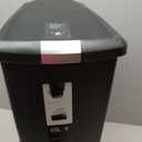 simplehuman 40 Liter / 10.6 Gallon Slim Kitchen Step Trash Can With Secure Slide Lock, Black Plastic
