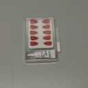 Christmas Press On Nails Almond - Jofay Fashion Red Cat Eye Press On Nails, Swirl Santa Hat Fake Nails with Glue for Women, Glossy Reusable Soft Gel Glue On Nails 32Pcs