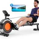 Dripex Rowing Machines for Home Use, Rowing Machine Max 350 LBS, Magnetic Rower with 16 Levels of Workout Resistance, Dual Slide Rail, Bluetooth App Supported, LCD Monitor,Row Machine for Gym Exercise