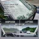 2 x Glass Oil Film Remover for Car, Roll-On Glass Compound with Cleaning Board, All-Weather Windshield Kit, Easy-to-Apply and Clean