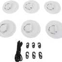 6PCS Stainless Steel D Ring Patch Kit, PVC Paddle Board D Rings with Rope Hooks for Kayak Canoe Surfboard Stand Up Paddle Board, No Glue Included, Water Proof (Grey)