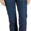 Amazon Essentials Women's Jeans, Mid Rise Straight Leg Style, Slim Fit (16 Short, Dark Wash)