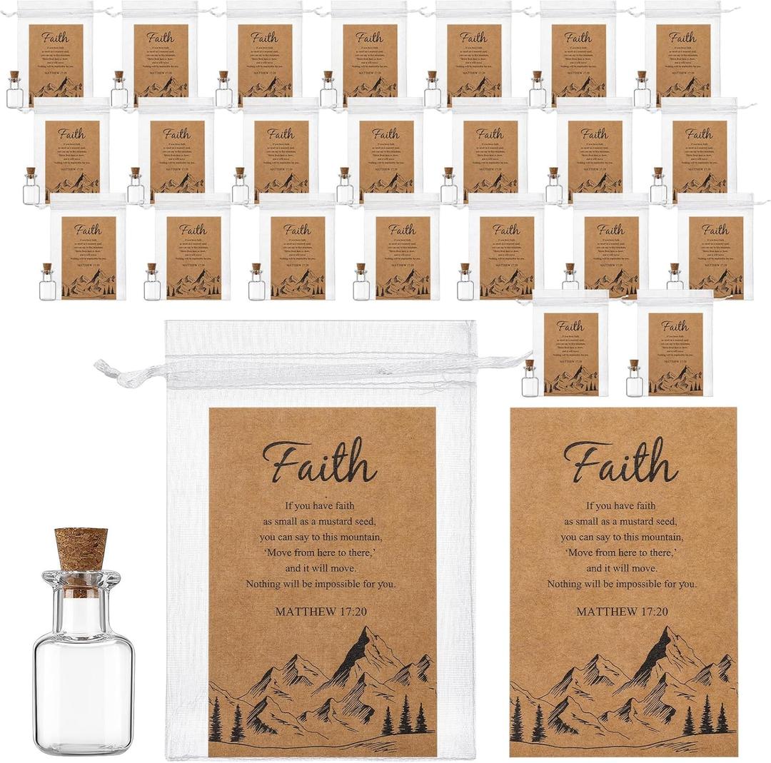 50 Pack Thanksgiving Faith Gifts for Women Christian Church Supply Baptism Religious Gift For Christmas Thanksgiving Church Wedding Mustard Seed