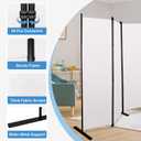 MAYOLIAH 8-Panel White Room Divider 6ft Tall Folding Privacy Screen Portable Office Partition Indoor Wall Separator 160" W X 72" H
