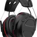 Bluetooth 5.4 Hearing Protection Gel Headphones with 1200mAh Rechargeable Battery, 120H Working Time, 30dB SNR, Ear Muffs with Larger Buttons for Easy Operation, Superior Stereo Sound Quality