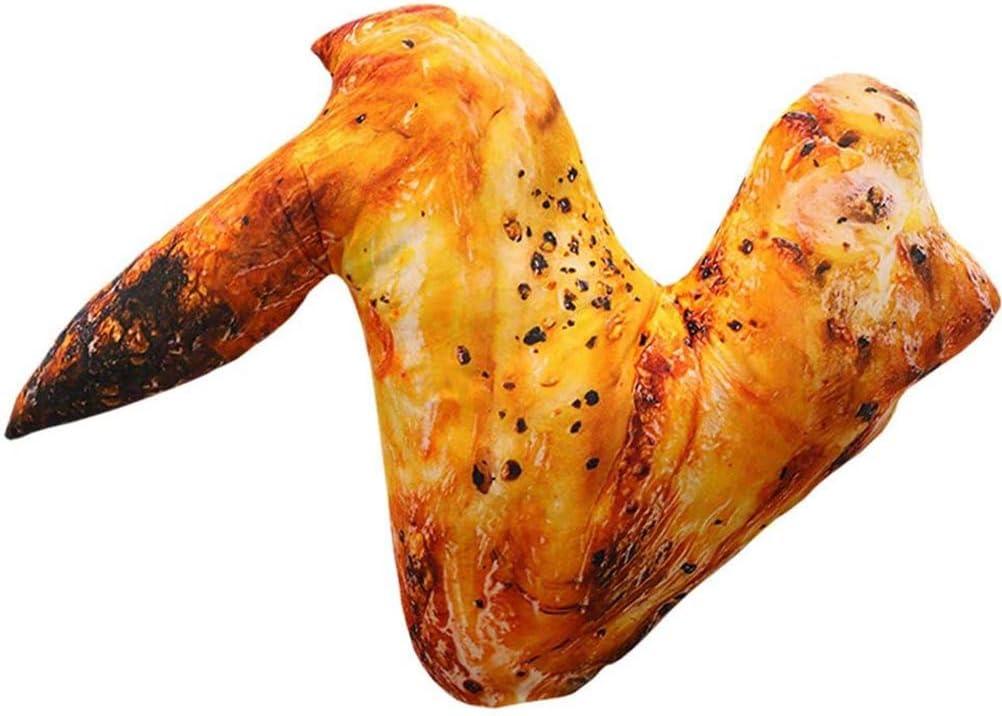 7.9'' Car Pillow,Simulation Food Chicken Leg Plush Toy Chicken Wing Drumstick Fried Pillow Cushion Soft Throw Pillow Home Birthday Gift