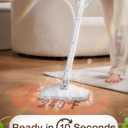 10-in-1 Steam Mop with Detachable Handheld Steamer, 350ml Tank, 10s Heat-Up, 248F Steam Cleaner, 3-Level Control and Swivel Head for Floors, Carpets, Tiles, BBQ grill Multi-Surface Clean White