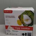 Evoloop Rapid Egg Cooker Electric 12 Eggs Capacity, Soft, Medium, Hard Boiled, Poached, Omelet Maker Egg Poacher & Vegetable Steamer, BPA Free Tray(Grey)