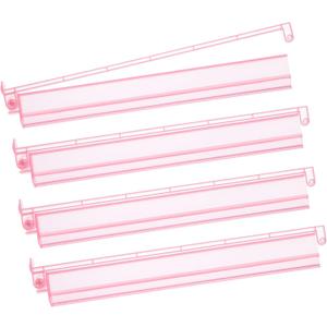 Mahjong Racks with Pushers 4PCS Set Majiang Tile Holder Acrylic Mahjong Racks Accessories and Gifts (Pink)