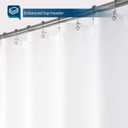Barossa Design Waterproof Fabric Stall Shower Curtain Liner Microfiber 54" W x 72" H - Hotel Quality, Machine Washable, White Shower Liner for Bath Tub, 54x72