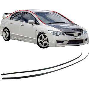 XQSMWF Pair L&R Molding Drip Side Set Compatible with Honda Civic 1.3L 1.8L 2.0L 2006-2011 73168-SNA-013 73158-SNA-013 Windshield Roof Molding Trim Set