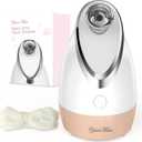 YourMate Facial Steamer Nano Ionic Face Steamer, Adjustable Nozzle with Aromatherapy Warm Mist for Sinuses Moisturizing Unclogs Pores, Facial Vaporizador (Champagne)