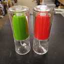 Vinegar and Oil Spray Bottle Mist Sprayer BBQ Cooking Tools Kitchen Tools and Accessories Refillable Oil Sprayer with glass Bottle (Cylinder, Green and Red)