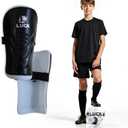 LUCA Sports Soccer Shin Guards for Youth & Adults - Superlight Shin Guards for Boys, Girls, Men & Women - (2) Shinguard Set (Medium, black)
