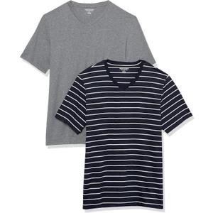 Amazon Essentials Men's Short-Sleeve V-Neck T-Shirts, Pack of 2