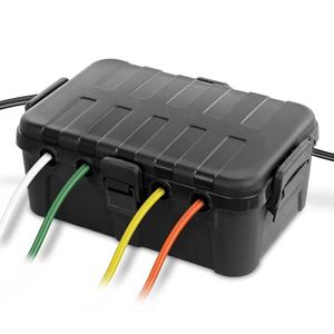 Flemoon Large Outdoor Electrical Box (12.5 x 8.5 x 5 inch), IP54 Waterproof Extension Cord Cover Weatherproof, Protect Outlet, Plug, Socket, Timer, Power Strip, Holiday Light Decoration, Black Flemoon Large Outdoor Electrical Box (12.5 x 8.5 x 5 inch), IP54 Waterproof Extension Cord Cover Weatherproof, Protect Outlet, Plug, Socket, Timer, Power Strip, Holiday Light Decoration, Black