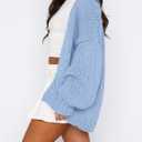 PRETTYGARDEN Cardigan Sweaters for Women Trendy Fall Fashion 2026 Long Sleeve Chunky Knit Cardigans Winter Clothing Outfits (Blue, M)