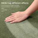 ISEAU 6x9 Soft Area Rug for Living Room, Washable and Non-Slip,Green
