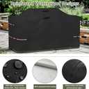 Bitubi 98 Inch Island Grill Cover - 600D Heavy Duty Waterproof All Weather Protection Extra Large Grill Cover,Black