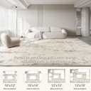 UERMEI 10x14 Area Rug Living Room Rugs - Washable Neutral Modern Abstract Soft Thin Rug Indoor Floor No Slip Rug Carpet for Bedroom Under Dining Table Home Office Decor - Light Brown/Gray