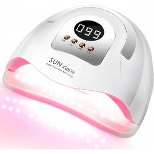UV LED Nail Lamp with 81 Beads, 380W Nail Curing Lamps for Gel Polish with Automatic Sensor/4 Timer Setting,Led Nail Dryer, Professional Nail Art Drying Tools for Fingernail and Toenail