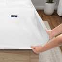 Serta Memory Flex Soft Twin XL Mattress Topper, 2" Pillow Top Mattress Pad, Cushioning Stain Resistant Mattress Protector with 15" Pocket for Secure Fit, Machine Washable, White
