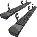 6 Inches Double & Extd Cab Running Boards Side Steps Compatible with 2019-2026 Chevy Silverado/GMC Sierra 1500 (Excl 19 Ld/Lt), 2020-2026 2500HD 3500HD, Black Textured Aluminum Nerf Bars