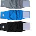 Teamoy Reusable Wrap Diapers for Male Dogs, Washable Puppy Belly Band Pack of 3 (S, 10"-13" Waist, Black+ Gray+ Lake Blue)