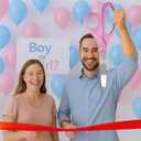 25 Inch Light Pink Giant Scissors Extra Large Ceremonial Cutting Tool with Red Ribbon for Grand Opening Event Supplies Decorations and Business Celebrations