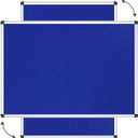 VIZ-PRO Notice Board Felt Blue, 36 X 24 Inches, Silver Aluminium Frame
